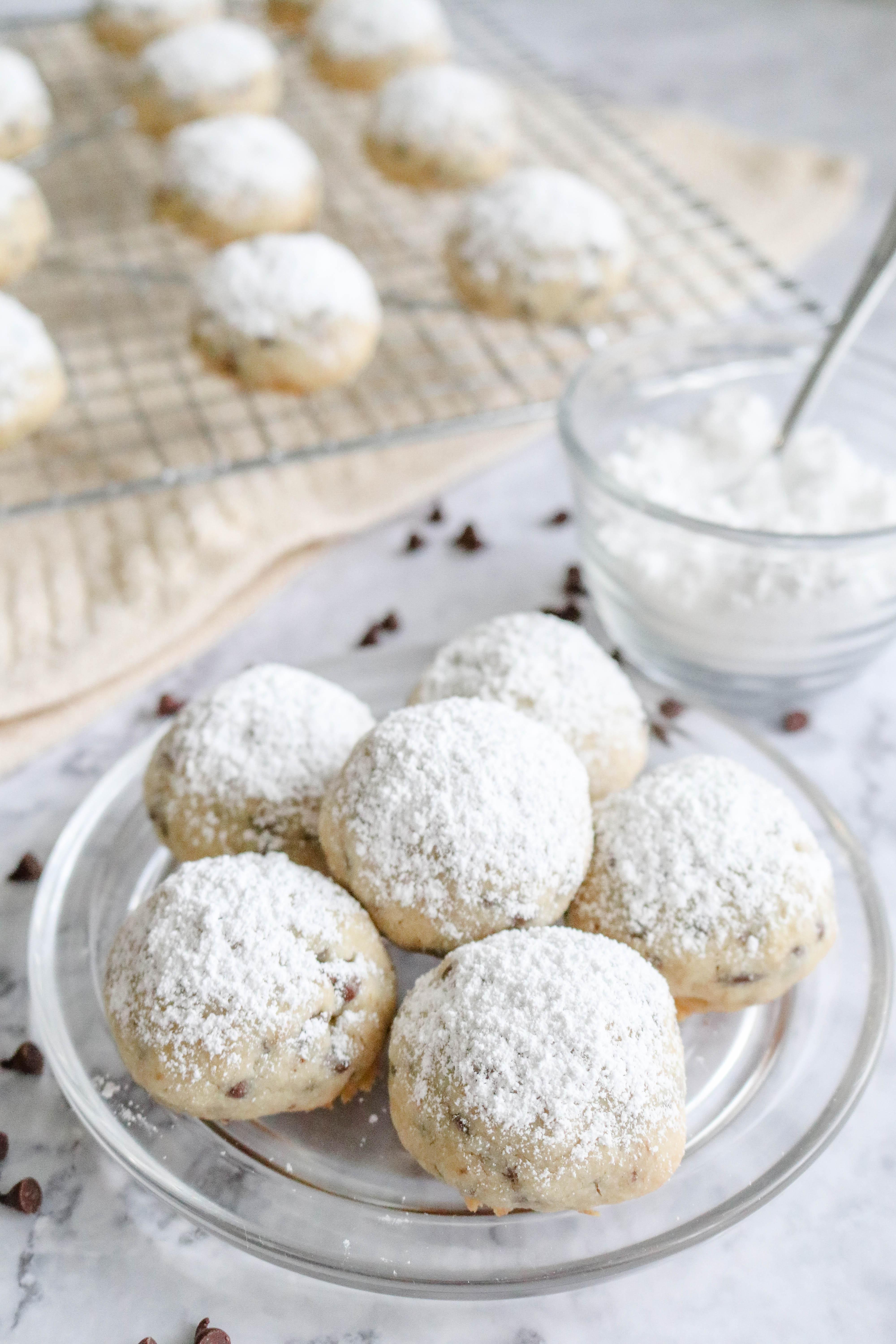 Chocolate Chip Snowball Cookies