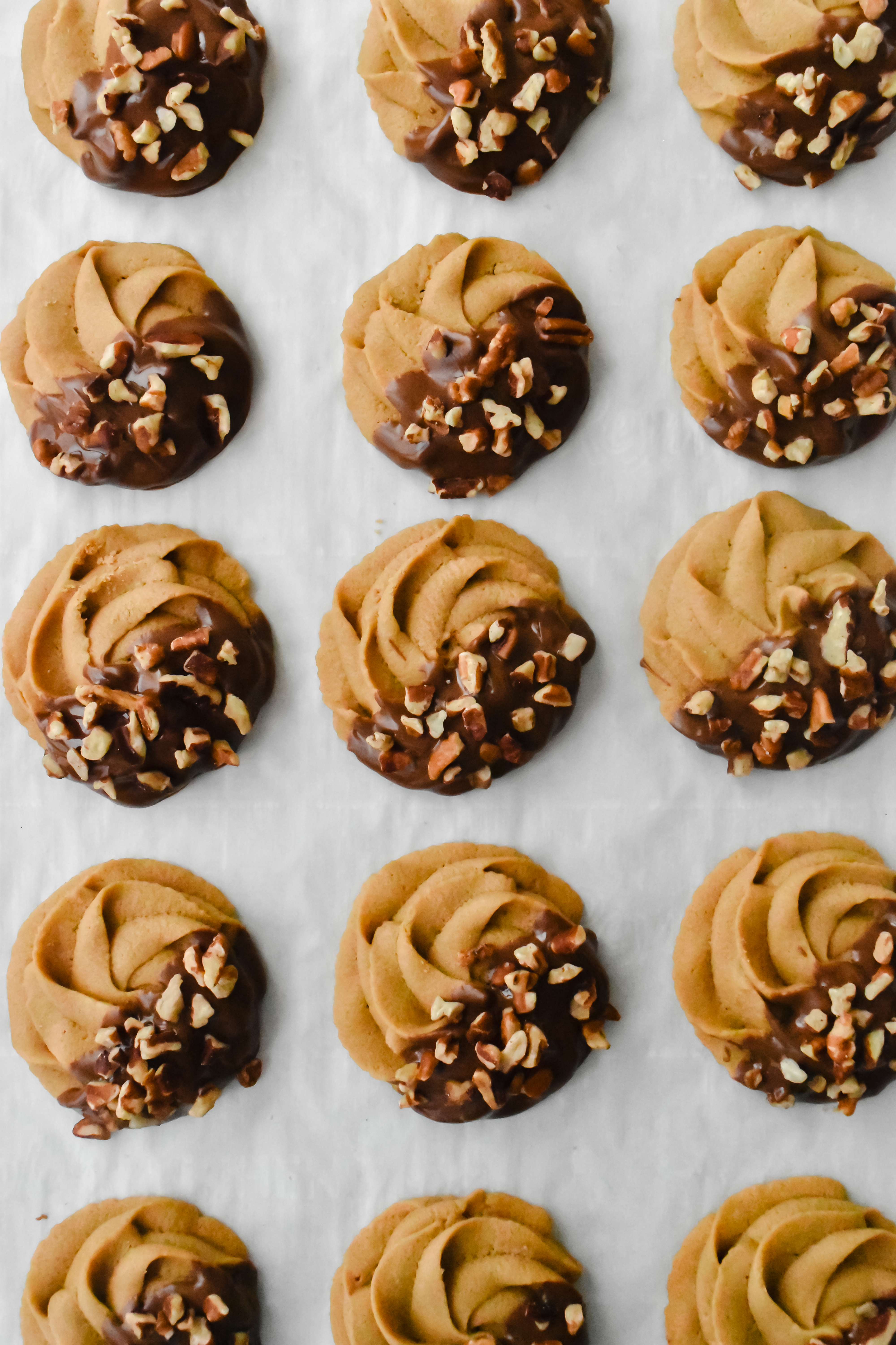 Chocolate-Dipped Espresso Butter Cookies